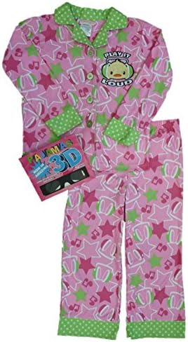 Girls Steve Pink Girls Pajamas PJs Play It Loud Pajama 2 Piece Sleep Set