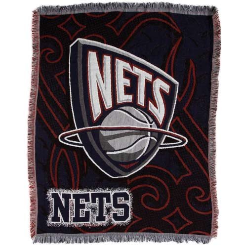 New Jersey Nets Jacquard Woven Throw Blanket