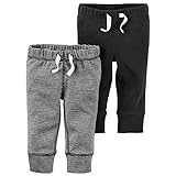 カーターズ（Carter's）男の子用ダークグレーxグレーボーダーボディースーツにピッタリなコーデパンツ2枚セット (9months(67-72cm)) [並行輸入品]