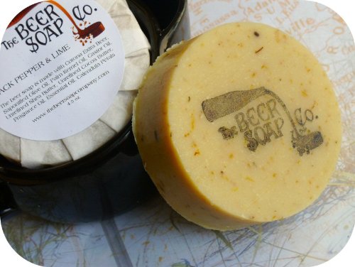 Black Pepper and Lime Beer Soap - Made with Corona Beer