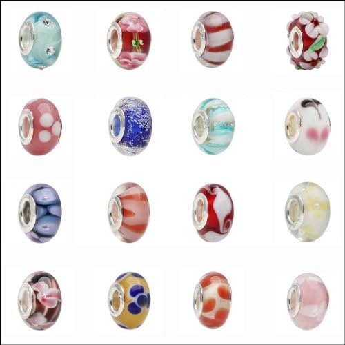 Multi-choice silver plated core murano glass beads lots sets compatible with pandora bracelets jewelry