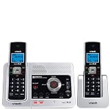 V-Tech LS6125-2 DECT 6.0 Two Handset Cordless Answering System with Caller ID (Silver/Black)