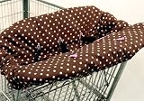 3 N 1 Shopping Cart & High Chair Cover - Chocolate and Pink Dots - Cuter Than A Ducks Butt