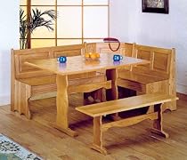 Home Elegance 933A Solid Oak Breakfast Nook
