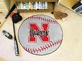 Univ of Nebraska Baseball 29 Round Floor Mat (Rug) - Nebraska Cornhuskers NCAA College Athletics