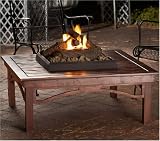 Outdoor Living : Red Eucalyptus Indoor Outdoor Patio Firepit Table and Gel Fuel