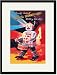 Black Framed/Matted Print 17x23, Musical Drummer Robot