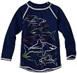 Charlie Rocket Boys 8-20 Linear Sharks Rash Guard Shirt