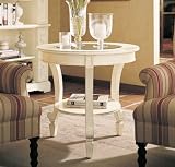 Portofino Round End Table Ivory