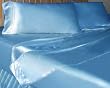 SilkNOW 100% Pure Silk Seamless Sheet Set Queen Sky Blue