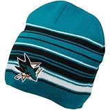 NHL Old Time Hockey San Jose Sharks Teal-Black Marrow Net Uncuffed Knit Beanie