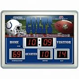 NFL Indianapolis Colts 14x19 Inch ScoreBoard-Clock-Thermometer