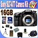 Sony A77 24.3 MP Digital SLR with Translucent Mirror Technology (Body Only) W/16GB SDHC Memory + Extended Life Battery + Ac/Dc Rapid Charger + USB Card Reader + Memory Card Wallet + Deluxe Case w/Strap + Accessory Saver Bundle!