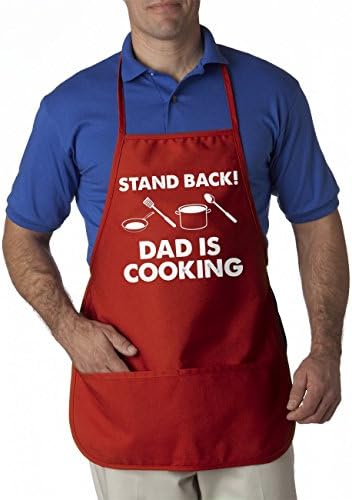 Stand Back Dad Is Cooking Apron Funny Summer Cookout Aprons One Size Fits Most