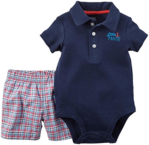 Carter's Boys' Bodysuit Pant Sets 121g452, Blue, 24 Months