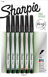 Sharpie Pen Fine Point Pen, 6 Colored Pens (1751690)
