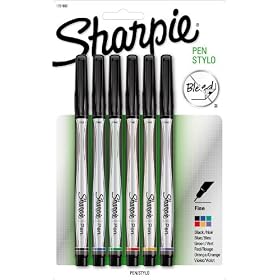 Sharpie Fine Point Pen, 6 Colored Pens (1751690)
