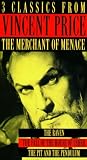 VHS : 3 Classics from Vincent Price, The Merchant of Menace: The Raven, The Fall of the House of Usher & The Pit and the Pendulum (3 Video Boxed Set of Edgar Allen Poe Writings)