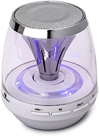 HALOWAY Party Portable Wireless Bluetooth Speaker with Colorful LED Night Light Shaped TF Stereo Music Adapter Card USB FM Radio Support 3.5mm Audio- Works With Any Bluetooth Enabled Device for Apple iphone 5S 5C 5 4S 4 ipod ipad 4 3 2 ipad mini Samsung Galaxy S4 S3 S2 S1 Note 3 Note 2 Sony Xperia Z HTC ONE M7 Nokia Blackberry Z10 Smartphones MP3/MP4 Player Latop Macbook PC Tablet Computer (White)