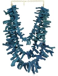Devon Leigh "Statement Necklaces" Blue Coral Multi-Tier Necklace