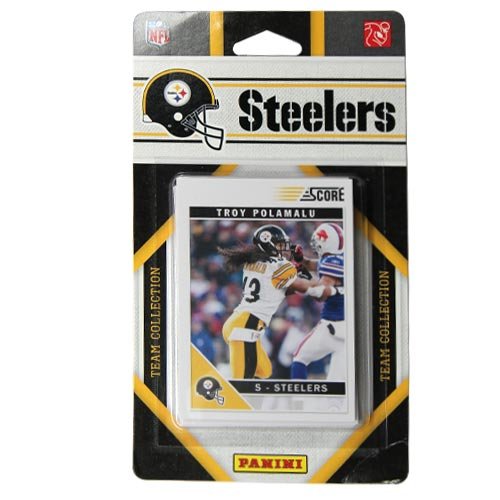 2011 Score Pittsburgh Steelers Factory Sealed 12 Card Team Set. Players Include Troy Polamalu, Rashard Mendenhall, Mike Wallace, Lawrence Timmons, Lamarr Woodley, James Harrison, Hines Ward, Heath Miller, Brett Keisel, Ben Roethlisberger, Cameron Heyward and Curtis Brown.