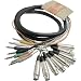 HOSA TIP-RING-SLEEVE TO XLR (F), 3m (9.9 ft.) x 8