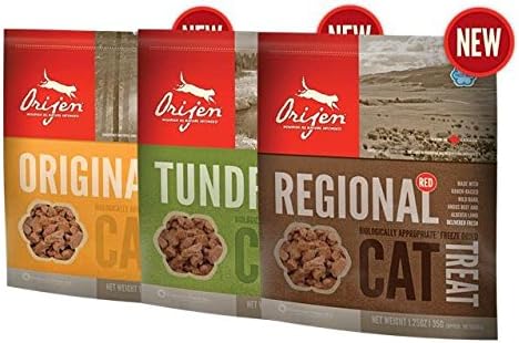 Orijen Freeze Dried Cat Treats 3-Pack (Original, Regional Red, Tundra)