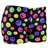 Tuga Juniors'/Women's Smiley Face Spandex Shorts, 2.5 Inch Inseam