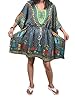 Mogul Womans Short Kaftan Caftan Lounger Wear Beach Coverup Tunic Tops Gray