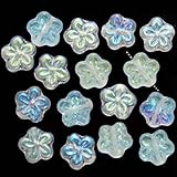 IMAGE OF Czech Glass Beads Crystal AB Flowers 8mm (20 Beads)