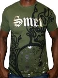 SMET by Christian Audigier Ed Hardy Mens Short Sleeve Graphic Tattoo Shirt Tee Top