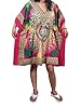 Mogul Bohemian Kaftan Dresses Pink Short Caftan Cover up Tunic Beach Dress