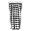 Hounds Tooth 16 oz Insulated Beverage Tumbler, Clear