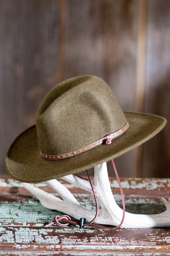 Men's Lonesome Trail Crushable Wool Stetson Hat, OLIVE MIX, Size XLARGE Men's Lonesome Trail Crushable Wool Stetson Hat, OLIVE MIX, Size XLARGE