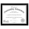 Black Wood Document Frame