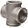 Anvil Malleable Iron Pipe Fitting, Class 150, Cross, NPT Female, Black Finish