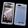 Motorola DROID X MB810 & Droid X2 MB870 (Verizon) Skin Case Protector Soft Silicone "Basket Weave Texture Grip" Clear