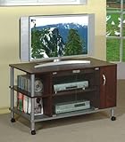 Contemporary Style Mahogany Finish LCD/Plasma TV Stand