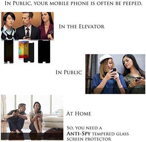 TOPMILL® Privacy Anti-Spy Tempered Glass Screen Protector Shield Guard for(Anti -Spy Samsung Note 4)