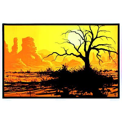 Opticz Desert Willow Blacklight Reactive Poster