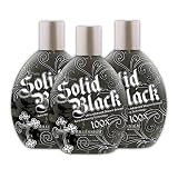 * LOT of 3 * Millennium SOLID BLACK 100X Indoor Dark Bronzing Lotion Tanning Bed