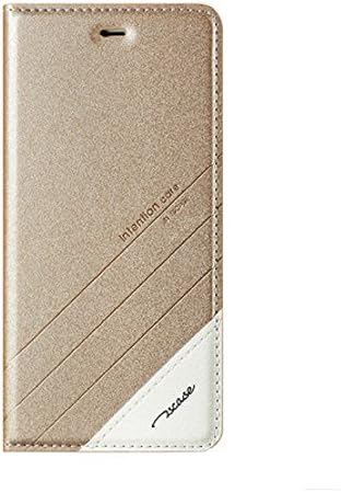 Samsung Galaxy S7 edge Case,Slim Meta,Slim Fit ,Kickstand Function Premium PU Folio Flip Case Cover With Wrist Strap For Samsung Galaxy S7 edge (gold)