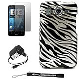Silver and Black Zebra Design Cover / 2 Piece Snap On Crystal Protective Ha ....