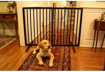 Extra Tall Freestanding Pet Gate Black 27.5 - 51 x 36
