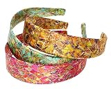 L.Erickson USA Bucol 1 1/2 Headband - Kaleidoscope 100% Silk Charmeuse