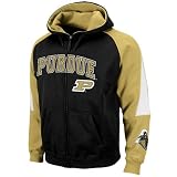 NCAA Purdue Boilermakers Black-Gold Playmaker Full Zip Hoodie Sweatshirt