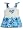 Rubbies - Girls Sundress, White, Blue (Size 4)