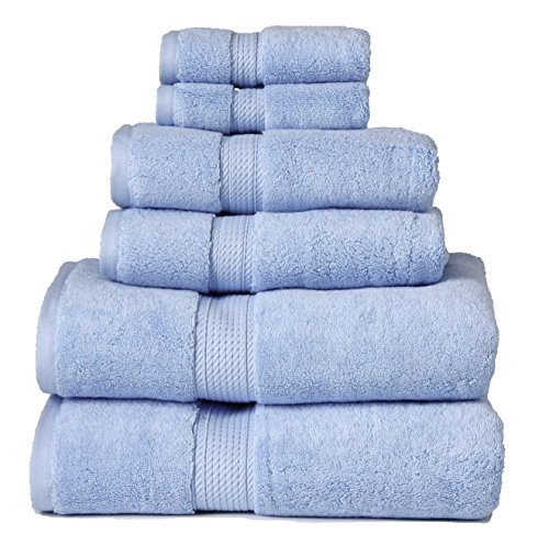 Luxurious 900 GSM Egyptian Cotton 6-piece Towel Set - Light Blue