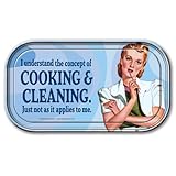 Retro Humor Concept of Cooking Magnetic Mini Tin Sign