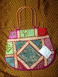 Sari bag Multi Banjara Mirrors Designer Purse